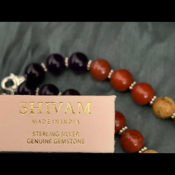 Sterling Silver SHIVAM genuine gemstone Chakra healing 18” necklace - Picture 9 of 9